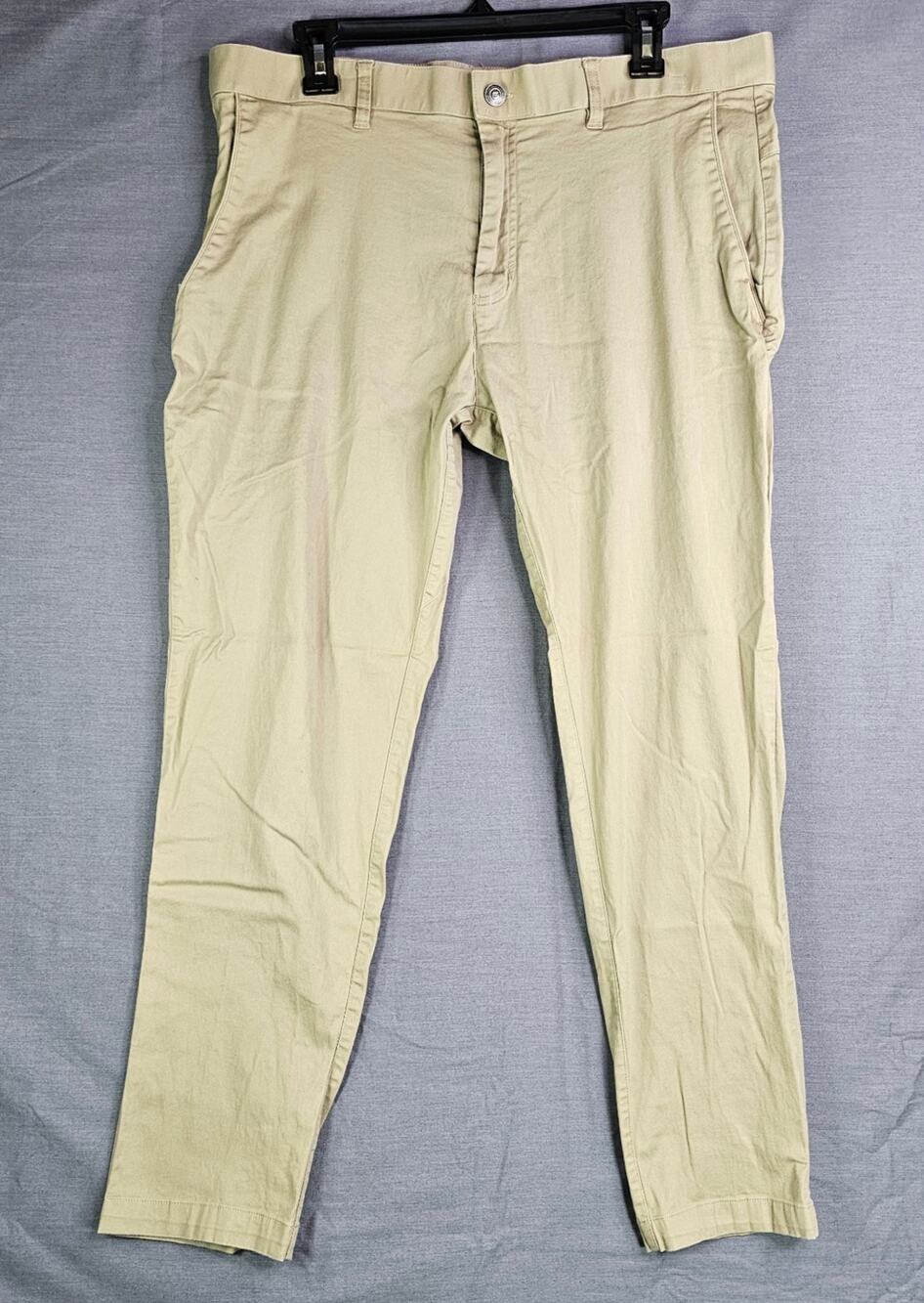 Fabletics High Side Chino Khaki Golf Stretch Pants Men's 36W x 30L"